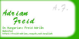 adrian freid business card